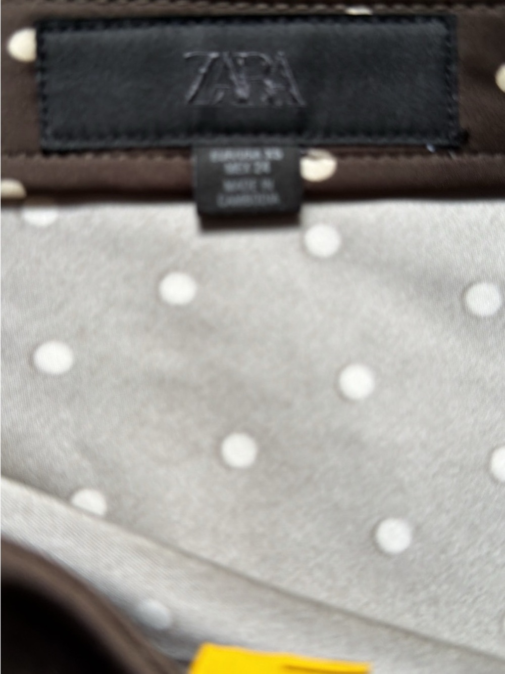 Zara Black Polka Dot Satin Maxi Skirt - Picture 9 of 9
